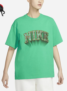 Nike/耐克正品休闲装格纹立体男子运动短袖T恤 FB2736-324