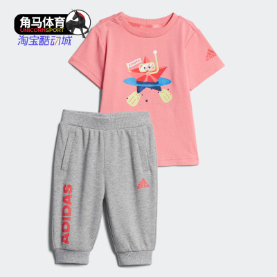 Adidas/阿迪达斯正品女婴童IN TEE 34 SET2短袖套服CX3472