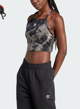 Adidas/阿迪达斯正品三叶草女士修身短款运动吊带背心IW0837