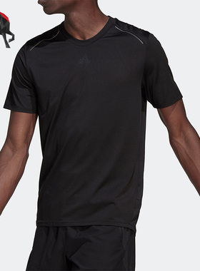 Adidas/阿迪达斯正品男子透气运动健身圆领短袖T恤HL8794