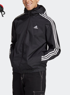 Adidas/阿迪达斯正品M 3S WB RIPSTOP男子连帽夹克外套IB0384