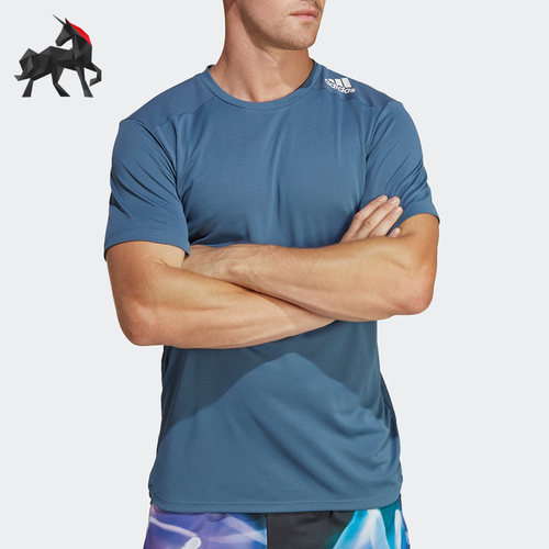 Adidas/阿迪达斯正品男子运动休闲健身透气短袖T恤HT8849
