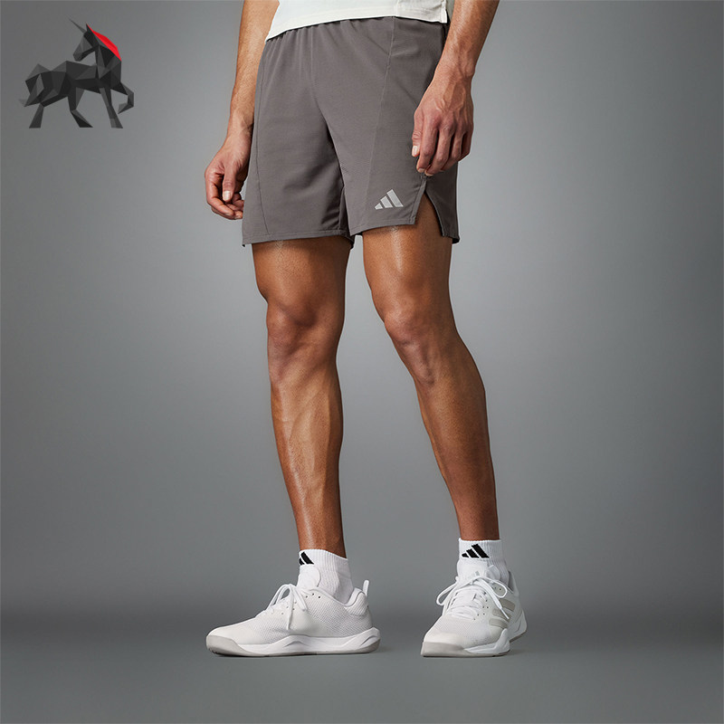 阿迪达斯男士修身健身短裤