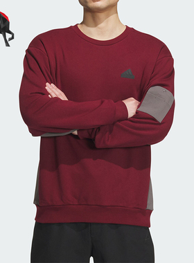 Adidas/阿迪达斯正品男士针织圆领套头卫衣JE8596