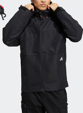 Adidas/阿迪达斯正品秋男子健身运动休闲舒适连帽外套 HR4438