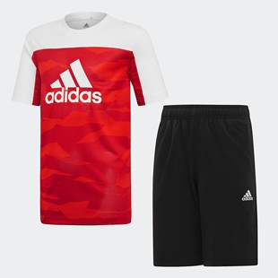 Adidas/阿迪达斯正品男大童TR SETTEE运动休闲短袖套服DW5378