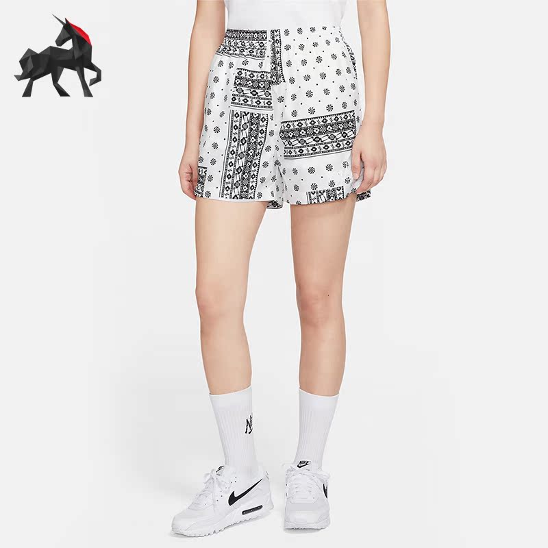 耐克女子透气印花运动休闲短裤