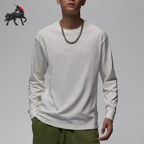 Nike/耐克正品Air Jordan男士圆领休闲运动长袖T恤FJ0703-133