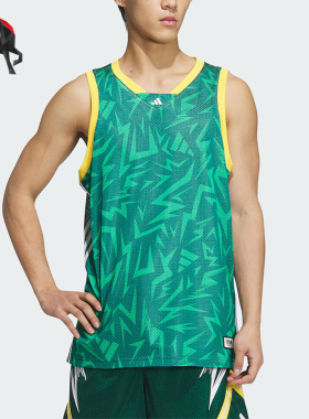 Adidas/阿迪达斯正品男士双面穿印花舒适透气篮球运动背心JC6794