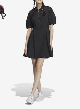 Adidas/阿迪达斯正品neo草莓熊女子新款运动翻领连衣裙IP4022