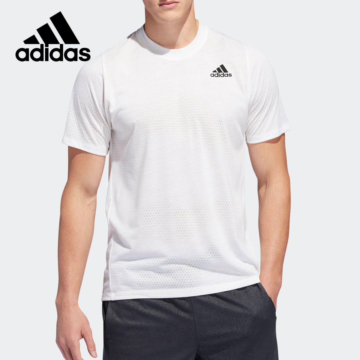 Adidas/阿迪达斯正品男子FL_TEC A GF AER圆领短袖T恤 DU1365