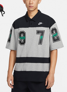 Nike/耐克正品秋季男子翻领T恤印花透气休闲短袖POLO衫FQ9582