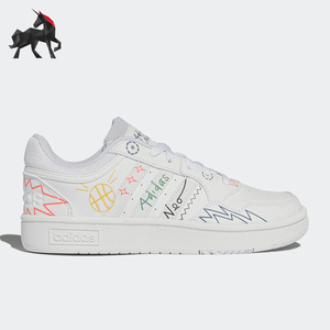 Adidas/阿迪达斯正品NEO女子舒适运动休闲涂鸦低帮板鞋HP3164