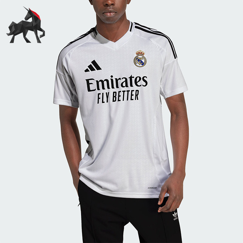 Adidas/阿迪达斯正品REAL H JSY男士透气运动短袖球衣IU5011