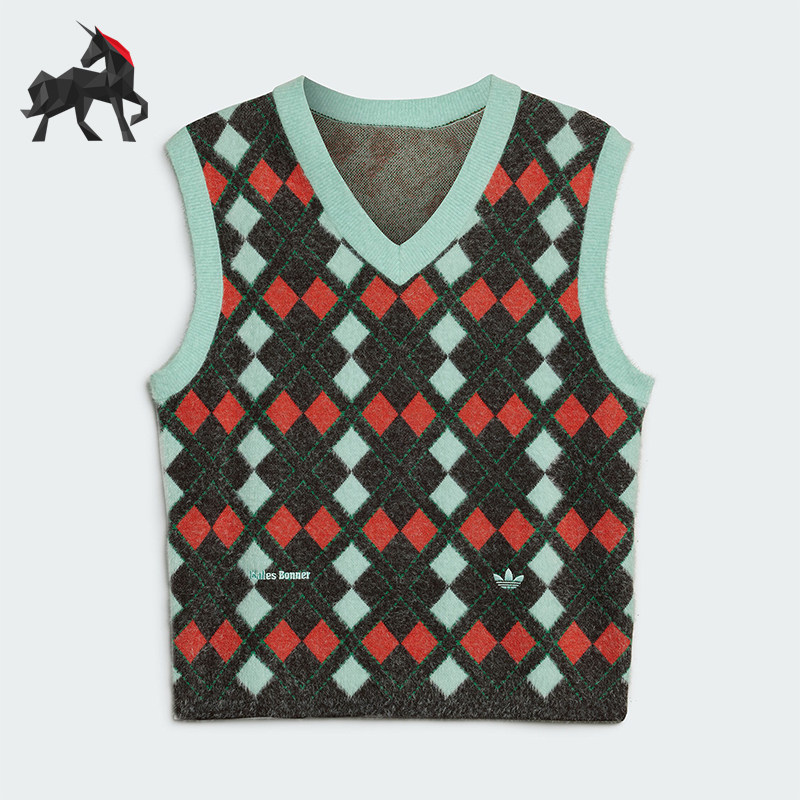 Adidas/阿迪达斯KNIT VEST WALES BONNER 男士针织马甲背心IB3259