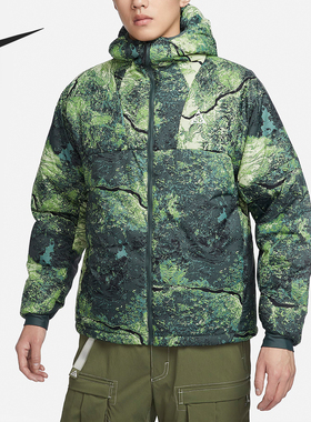 Nike/耐克正品男士户外运动印花保暖连帽外套FN7114-338