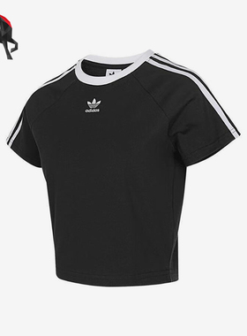 Adidas/阿迪达斯正品三叶草女士经典圆领短款运动T恤JC8703