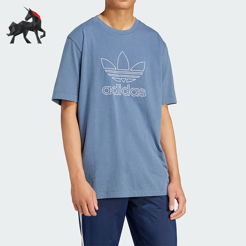 阿迪达斯男士运动休闲短袖T恤