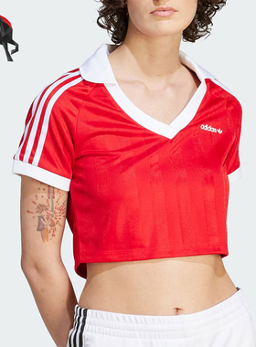 Adidas/阿迪达斯正品三叶草女士时尚休闲短款运动短袖IR9778