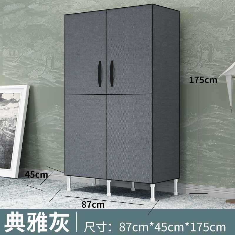 简易衣柜钢管加粗加固布衣柜双单人衣橱非实木组装供应链工厂