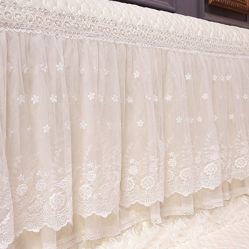 xyt2023新款刺绣蕾丝公主风床头罩套皮床板保护套罩梦幻防尘罩盖