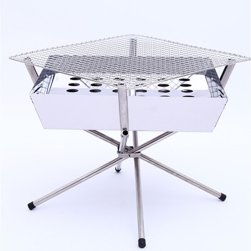 不锈钢折叠烧烤架多功能户外便携焚火台烧烤炉