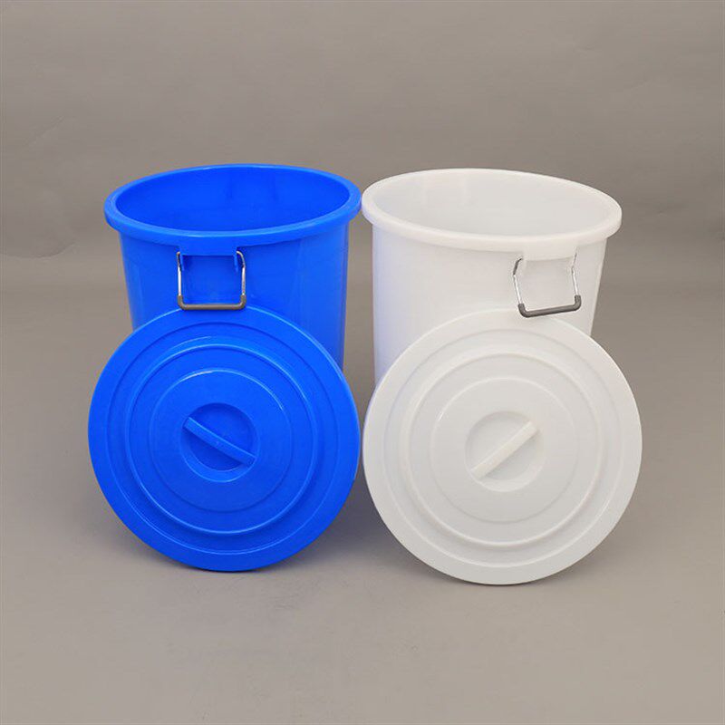大水桶 160升蓝色塑料垃圾桶 圆形铁饼手提式垃圾桶 江苏厂家