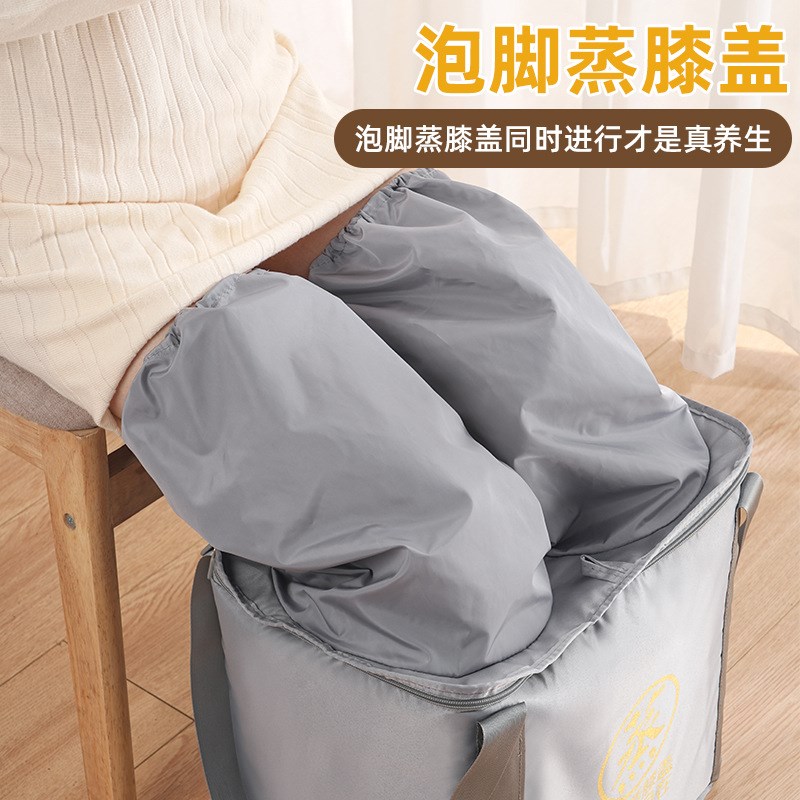 LOGO印制可折叠泡脚袋加高过小腿泡脚桶家用洗脚盆便携式足浴神器