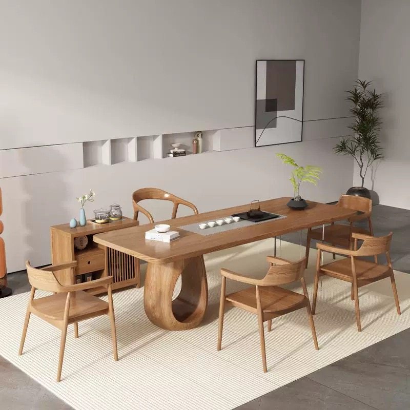 侘寂风实木茶桌椅组合现代简约禅意茶室茶台办公室家用功夫泡茶桌,住宅家具,家用茶台/茶桌,淘宝优惠券,粉丝福利购,淘宝优惠卷