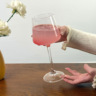 高脚玻璃鸡尾酒杯家用高颜值透明果汁饮料杯创意酒杯