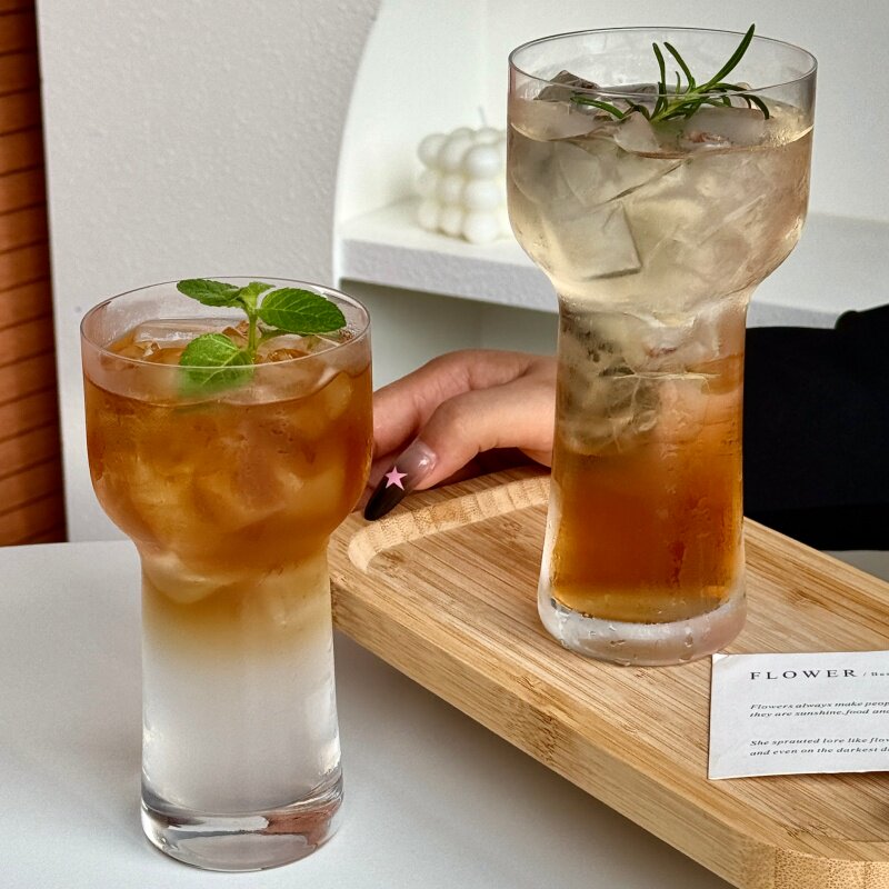 ins高级透明玻璃冷萃火炬杯