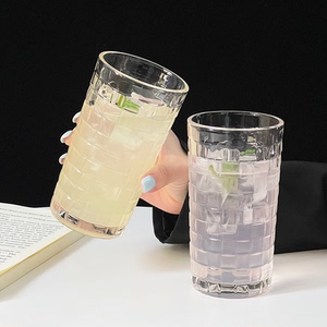 ins森系藤编浮雕玻璃杯