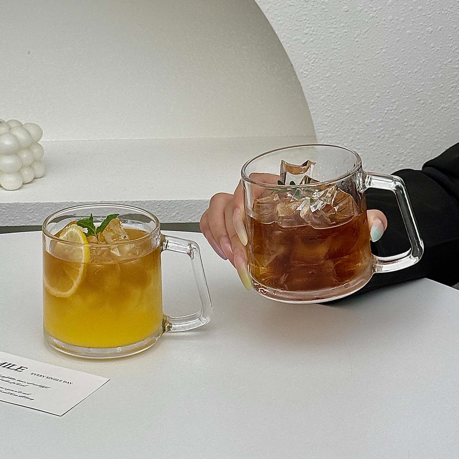 高级感小众情侣玻璃马克杯