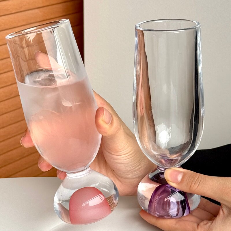 法式小众高脚玻璃威士忌红酒杯