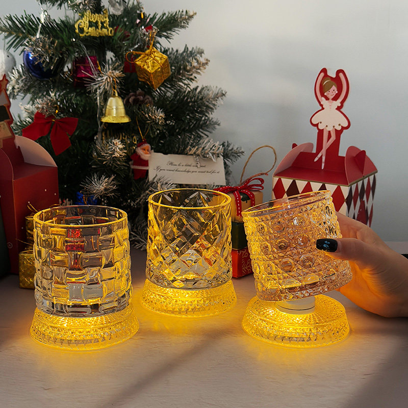 【送黄光杯垫】麦卡伦威士忌旋转杯玻璃高级感不倒翁轻奢高级酒杯