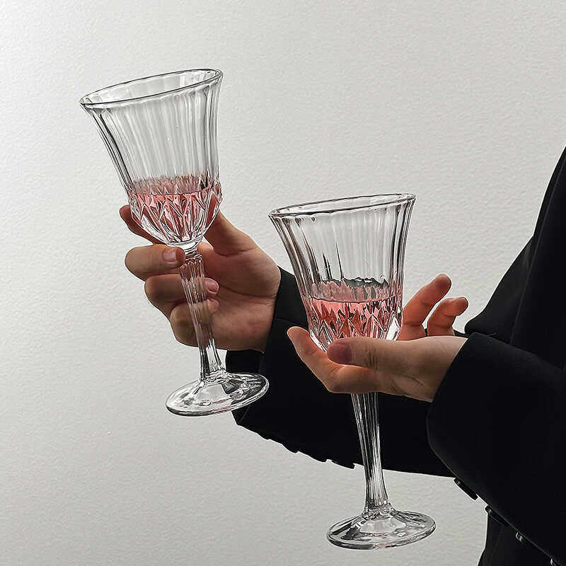 ins风高颜值家用红白葡萄酒杯欧式奢华高档高脚杯子创意鸡尾酒杯