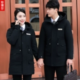 Длинная куртка с пухом подходит для мужчин и женщин для работы, пальто, средней длины, увеличенная толщина