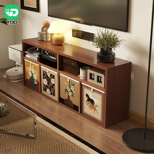 YDD非实木胡桃色电视机柜2025款