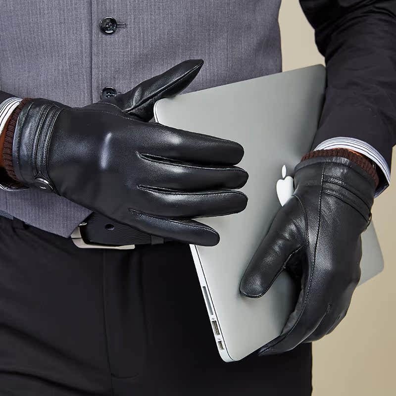 Gants pour homme      en peau de mouton - Ref 2782467 Image 3