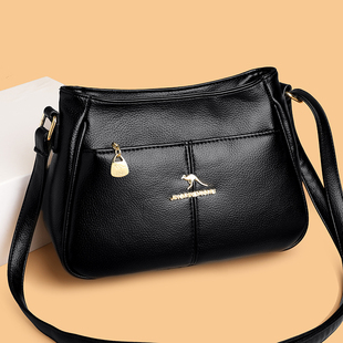 品牌正品 真皮斜挎包休闲简约大容量中年妈妈包单肩包 女包2026新款