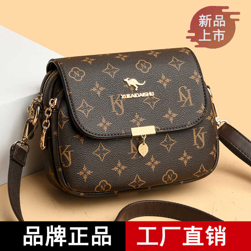 真皮中年女士单肩斜挎包2025新款