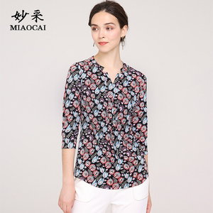 妙采短袖聚酯纤维女装
