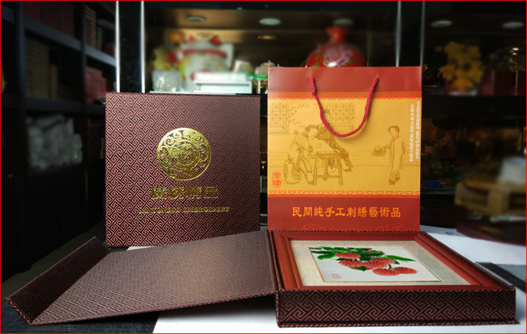 广绣粤绣广州特色礼品 岭南广府文化纯手工刺绣挂件摆件i.