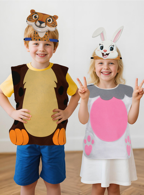 白色小兔子COS服 幼儿园运动会萌系表演服 万圣节女孩专属装扮