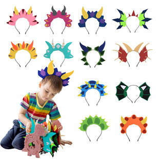 恐龙发箍运动会服装亲子活动装扮道具幼儿园霸王龙小男孩生日礼物