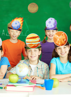 儿童星球宇航员头饰 幼儿园太空主题角色扮演装扮 安全环保可水洗