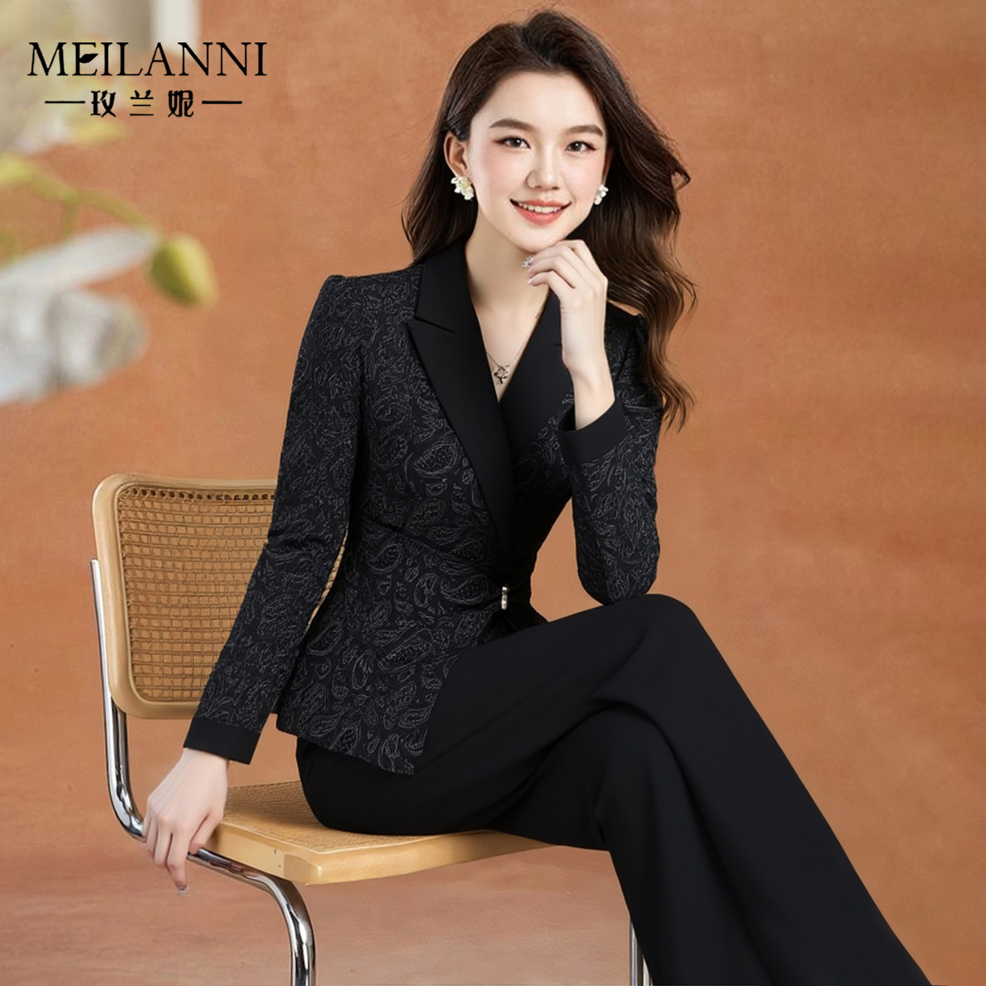 时尚品牌西装套装女2026秋新款爆款流行高端洋气40减龄穿搭两件套