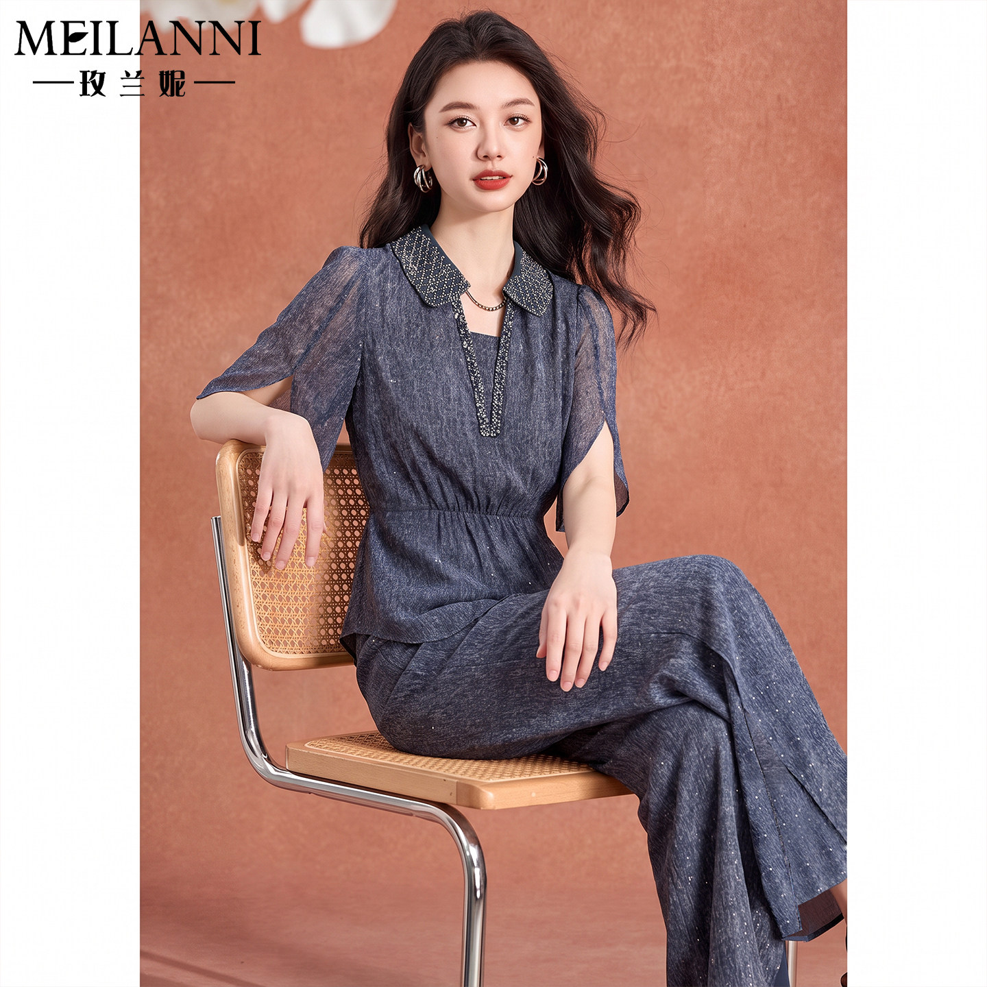 贵妇人品牌女装高端妈妈精致套装
