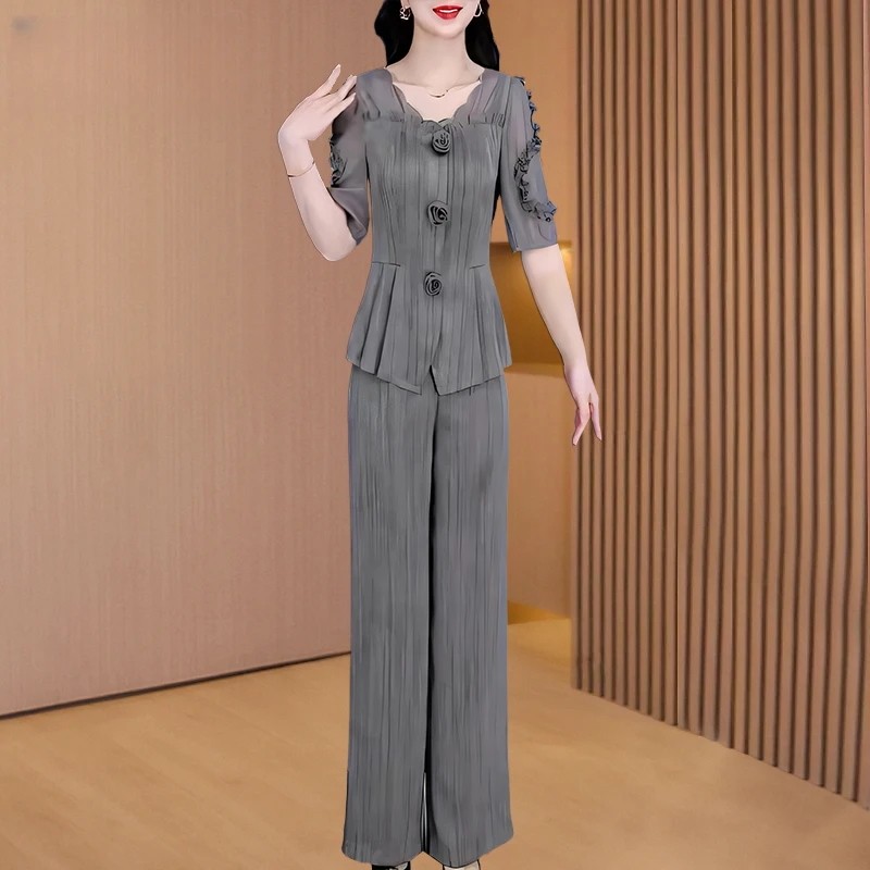 小香风冰丝职业套装女夏装2025新