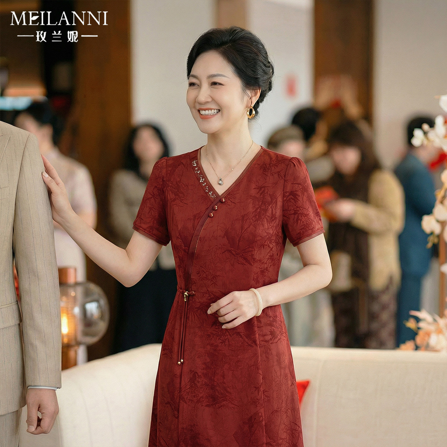 新中式国风质喜婆婆妈结婚宴连衣裙子2026新婚宴高端品牌礼服女款